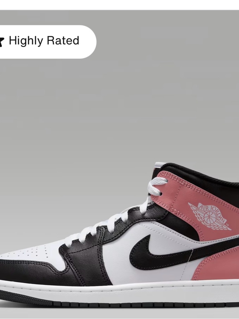 Jordan Women's Mid-Top Sneakers - White/Black/Pink